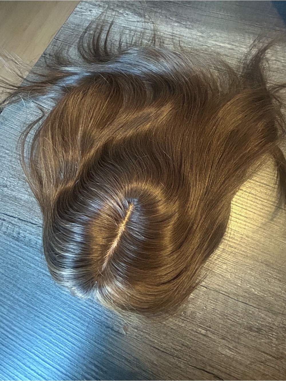 Natural Brown Women’ Human Hair Topper - Seamless Part